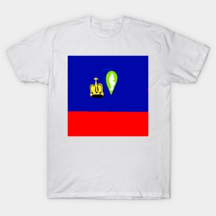 Sporty Liechtenstein Design on White Background T-Shirt